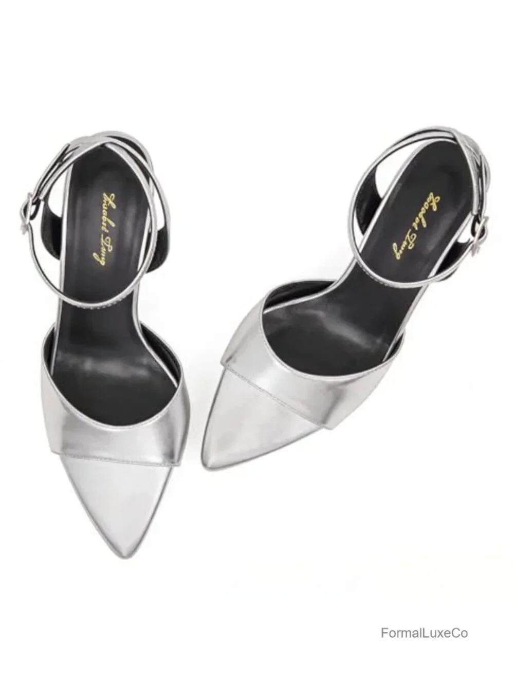 Pointed Toe Ankle Strap Stiletto Heeled Sandals, High Heels with Adjustable